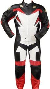img 2 attached to Unleash Your Inner Moto Racer With The Perrini Track Suit: New Red/White/Black Design With Armor Included