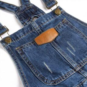 img 2 attached to Stylishly Ripped: Women'S Adjustable Strap Denim Overalls By AvaCostume