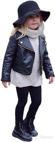 img 4 attached to GLIGLITTR Toddler Leather Motorcycle Jacket: Stylish Winter Outwear for Boys and Girls (1-6Y)