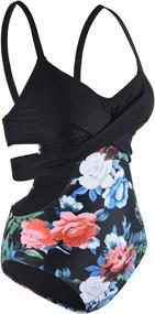 img 2 attached to Mycoco Womens Swimsuits Monokini Bathing Women's Clothing ~ Swimsuits & Cover Ups