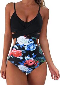 img 4 attached to Mycoco Womens Swimsuits Monokini Bathing Women's Clothing ~ Swimsuits & Cover Ups