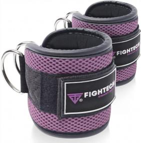 img 4 attached to Get Stronger Legs With FIGHTECH Cable Machine Attachment Ankle Straps - Kickback And Leg Workouts!