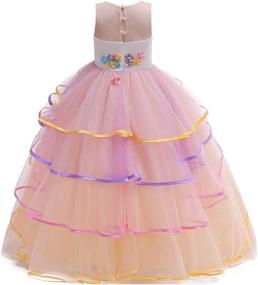 img 2 attached to MYRISAM Birthday Princess Performance Multicolored Girls' Clothing : Dresses