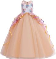 myrisam birthday princess performance multicolored girls' clothing : dresses logo