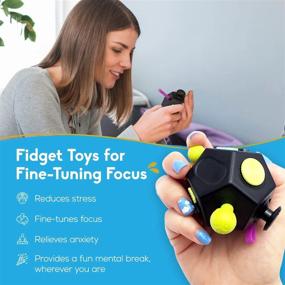 img 3 attached to The Ultimate Fidget Solution: PILPOC TheFube Dodecagon Fidget Cube - 12 Sides, Premium Quality, And Exclusive Carry Case For Stress And Anxiety Relief In ADD, ADHD, OCD