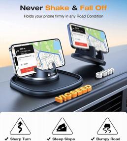 img 2 attached to Drive Safely And Securely With VICSEED'S Dashboard Phone Holder For IPhone 14 Pro Max And All Smart Phones & GPS!