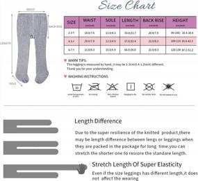 img 2 attached to BOOPH Cotton Cable Knit Footed Tights For Baby And Toddler Girls – Soft Leggings Stocking Pants