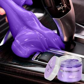 img 4 attached to Car Cleaning Gel: Essential Kit for Interior Detailing, Dust Removal & Keyboard Cleaning - Ideal for Automotive Care, Air Vent, PC, Laptops (Purple)
