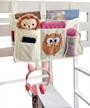 bedside caddy hanging organizer for kids room and nursery storage - lots of storage space, fits all beds with side rails - votprof logo