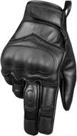 🧤 jackets4bikes xl men's touchscreen leather & mesh motorcycle tactical gloves: high-quality gear logo