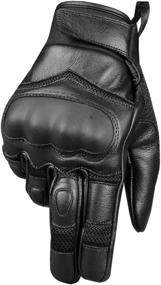 img 4 attached to 🧤 Jackets4bikes XL Men's Touchscreen Leather & Mesh Motorcycle Tactical Gloves: High-quality Gear