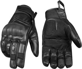 img 1 attached to 🧤 Jackets4bikes XL Men's Touchscreen Leather & Mesh Motorcycle Tactical Gloves: High-quality Gear