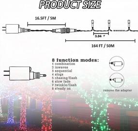 img 1 attached to Get Festive With FUNPENY'S 164FT 500 LED String Lights - Waterproof, Green Wire, 8 Modes, Perfect For Indoor/Outdoor Christmas Parties, Weddings, And Garden Decorations In Warm White