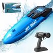 tecnock remote control boat for kids & adults ,20+ mph fast rc boat for pools and lakes,2.4 ghz double jet pump racing boats with modular rechargeable battery,gifts for 8-12 boys girls logo