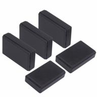 набор из 5 абс-пластиковых электрических коробок черного цвета размером 2,28 х 1,38 х 0,59 дюйма (58 х 35 х 15 мм), идеально подходящих для силовых соединений и электронных проектов логотип