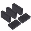 set of 5 abs plastic electrical project boxes in black, measuring 2.28 x 1.38 x 0.59 inch (58 x 35 x 15 mm), ideal for power junctions and electronic projects logo