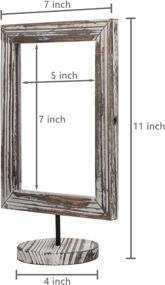 img 2 attached to MyGift Torched Wood Tabletop Picture Frames - Set Of 2 (Portrait/Landscape Orientation)