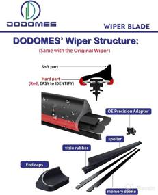 img 2 attached to 🚗 Enhance Visibility with OEM QUALITY 24" + 20" DODOMES Premium All-Seasons Windshield Wiper Blades: A Set of 2 for My Car