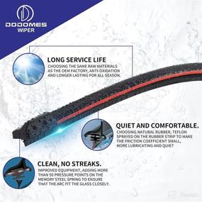 img 3 attached to 🚗 Enhance Visibility with OEM QUALITY 24" + 20" DODOMES Premium All-Seasons Windshield Wiper Blades: A Set of 2 for My Car