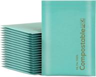 🌿 25 count #2 teal biodegradable bubble mailers, 100% compostable padded envelopes | eco-friendly self seal bags for packaging and wrapping логотип