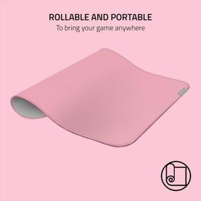 img 1 attached to Upgrade Your Mouse Experience With Razer Strider Hybrid Mouse Mat - Soft Base, Smooth Glide, Anti-Slip, Portable & Water-Resistant - Large Size In Quartz Pink