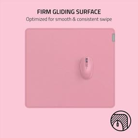 img 3 attached to Upgrade Your Mouse Experience With Razer Strider Hybrid Mouse Mat - Soft Base, Smooth Glide, Anti-Slip, Portable & Water-Resistant - Large Size In Quartz Pink