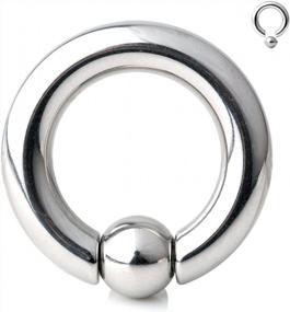 img 3 attached to Ruifan 316L Surgical Steel Spring Action Captive Bead Ring CBR 2G 4G 6G 8G 0G 00G