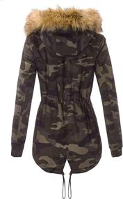 img 3 attached to FashionMille Street Hooded Anorak FWJ1131 OLIVE S Women's Clothing at Coats, Jackets & Vests