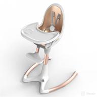 👶 hot mom new baby high chair: adjustable angle and 360° rotation for durability, fashion, and versatility - white логотип