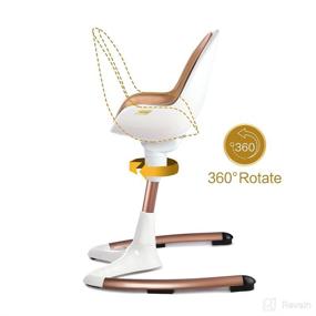 img 2 attached to 👶 Hot Mom New Baby High Chair: Adjustable Angle and 360° Rotation for Durability, Fashion, and Versatility - White