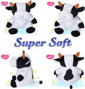 img 2 attached to Light Up Your Kid'S Night With BSTAOFY 8" Dairy Cow Plush Toy - A Perfect Christmas Holiday Gift!