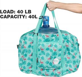 img 1 attached to WANDF For Spirit Airlines 18" Foldable Travel Duffle Bag Weekender Bags Carry On Bag For Women Girls