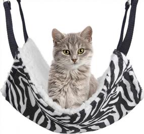 img 4 attached to Comfortable And Durable Hanging Cat Hammock Bed For Furry Friends - Holds Up To 20Lbs!