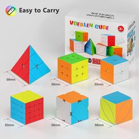 img 3 attached to 6-Pack Speed Cube Set: 2X2 3X3 4X4 Pyramid Skewb Ivy Stickerless Puzzle Cubes - Perfect Christmas/Birthday Gift For Kids, Teens & Adults!