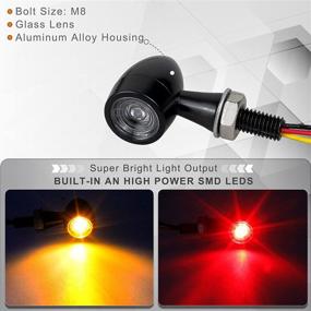 img 3 attached to 🏍️ QUASCO Universal Motorcycle Turn Signals: Amber/Red LED Blinkers Kit for Harley Honda Kawasaki Suzuki Triumph Yamaha