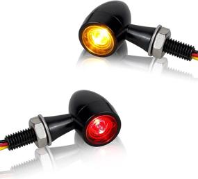 img 4 attached to 🏍️ QUASCO Universal Motorcycle Turn Signals: Amber/Red LED Blinkers Kit for Harley Honda Kawasaki Suzuki Triumph Yamaha