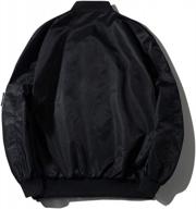 zaful мужская легкая байкерская куртка-бомбер nasa с вышивкой в ​​виде букв и аппликацией в виде американского флага для дополнительного стиля и защиты от ветра логотип