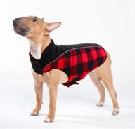 reversible dog winter coat - cold weather jacket for large & medium dogs | windproof & waterproof british plaid warm dog vest clothes | pet cozy fleece apparel for samoyed, golden retriever, husky, labrador логотип