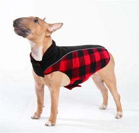 img 4 attached to Reversible Dog Winter Coat - Cold Weather Jacket for Large & Medium Dogs | Windproof & Waterproof British Plaid Warm Dog Vest Clothes | Pet Cozy Fleece Apparel for Samoyed, Golden Retriever, Husky, Labrador