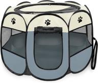 🏞️ longtimeusa portable foldable pet puppy playpen with water resistant removable shade cover - perfect for indoor & outdoor use (small) logo