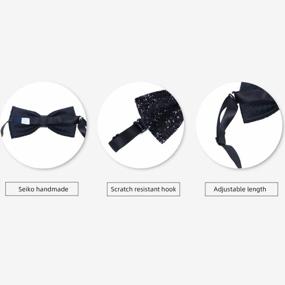 img 1 attached to Men'S Classic Pre-Tied Satin Bow Tie JIMIARTECH Clip On Formal Solid Tuxedo Necktie Adjustable Length