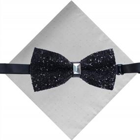 img 2 attached to Men'S Classic Pre-Tied Satin Bow Tie JIMIARTECH Clip On Formal Solid Tuxedo Necktie Adjustable Length