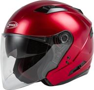 gmax of-77 open-face street helmet (candy red logo