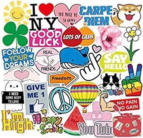 img 2 attached to 100Pcs Cute Waterproof Aesthetic Stickers For Teens, Girls - Perfect Decoration For Water Bottles, Laptops, Phones & Travel Extra Durable