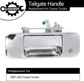 img 3 attached to 🚪 Chrome Rear Tailgate Handle with Keyhole for 2007-2013 Toyota Tundra | Replaces #69090-0C040, 81213 | Exterior Liftgate Latch Handle TO1915113