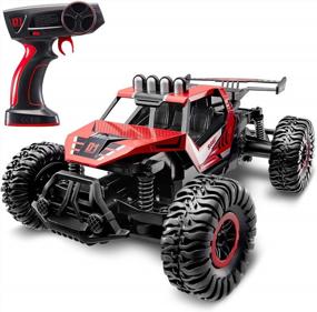img 4 attached to 2.4GHz RC Drift Race Car For Boys Girls - SGILE Remote Control Toy, 1:16 Scale Fast Crawler Truck With 2 Batteries For 50 Mins Play!