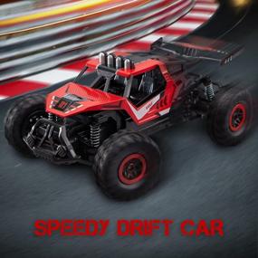 img 3 attached to 2.4GHz RC Drift Race Car For Boys Girls - SGILE Remote Control Toy, 1:16 Scale Fast Crawler Truck With 2 Batteries For 50 Mins Play!