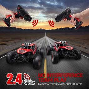 img 2 attached to 2.4GHz RC Drift Race Car For Boys Girls - SGILE Remote Control Toy, 1:16 Scale Fast Crawler Truck With 2 Batteries For 50 Mins Play!