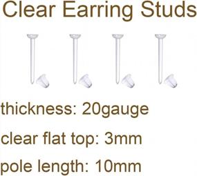img 3 attached to Flexible Plastic Piercing Retainer Set - Septum, Nose Studs, Lip Rings, Tongue Bars, Nipplering Cartilage Rook Daith Earrings Horseshoe Industrial For Work