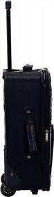 img 3 attached to Rockland Fashion Softside Upright Luggage Set, Black Plaid, 2-Piece (14/19)